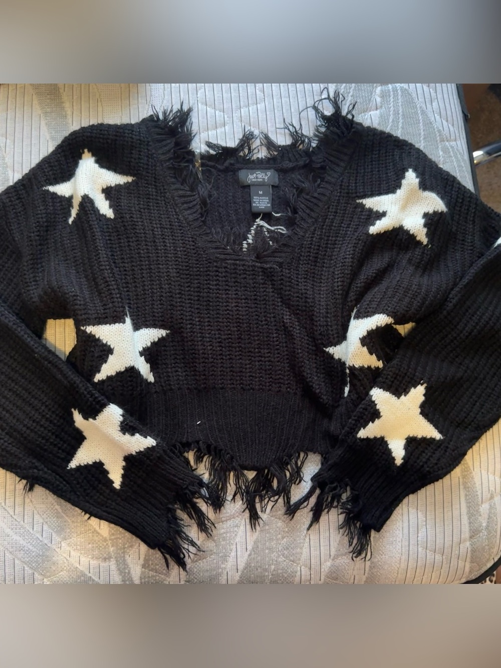 Just polly star cropped sweater
